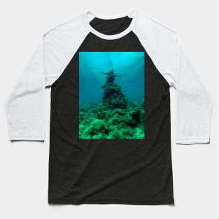 Coral reef and scuba diver Baseball T-Shirt